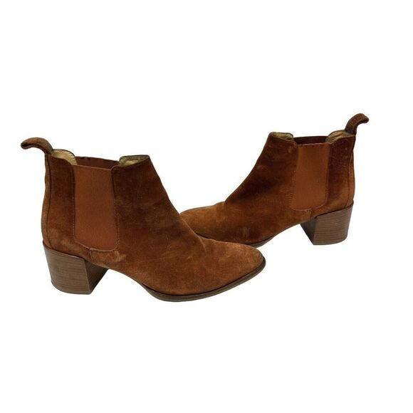 Everlane The Heel Boots in Rust Suede Women sz 8 - Picture 4 of 11